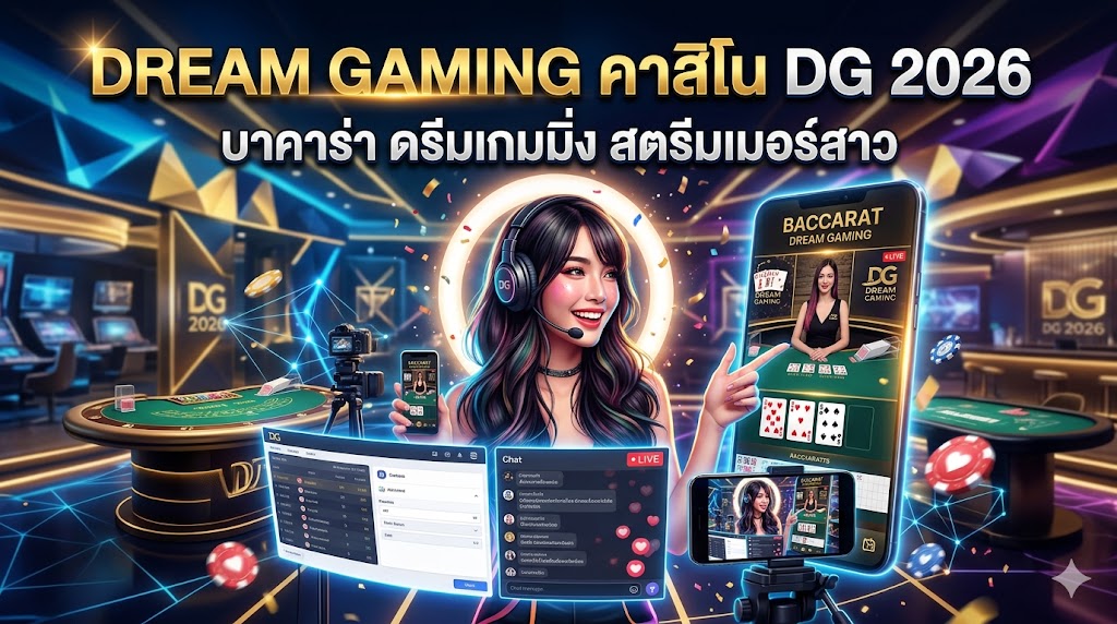 Dream Gaming คาสิโน DG 2026 | บาคาร่า ดรีมเกมมิ่ง สตรีมเมอร์สาว