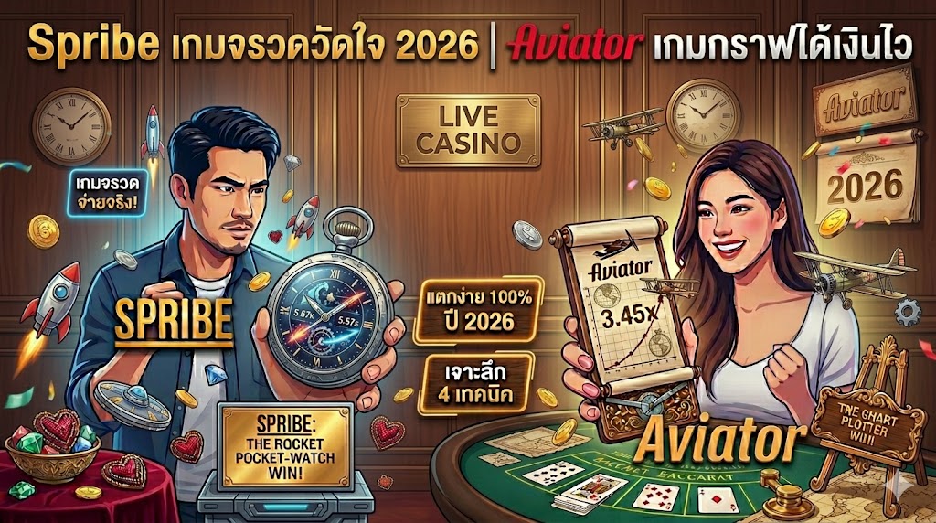 Spribe เกมจรวดวัดใจ 2026 | Aviator เกมกราฟได้เงินไว
