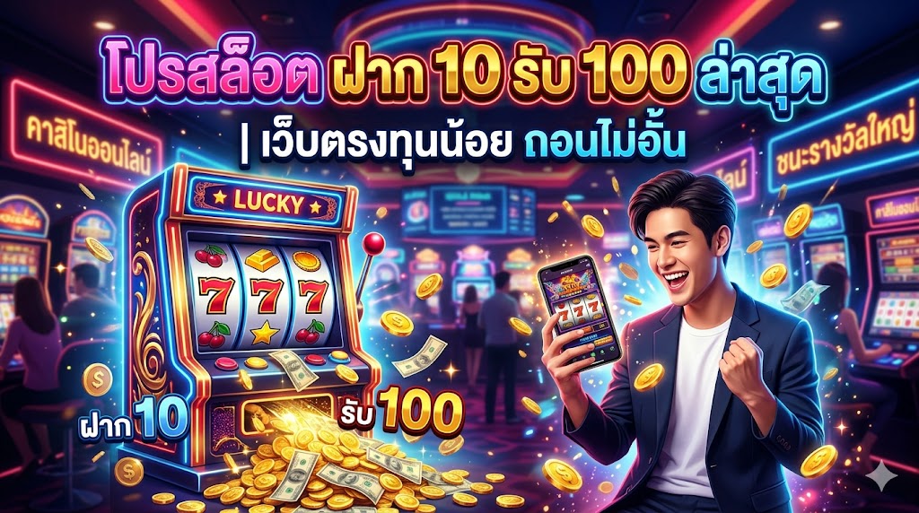 โปรสล็อต ฝาก 10 รับ 100 ล่าสุด | เว็บตรงทุนน้อย ถอนไม่อั้น