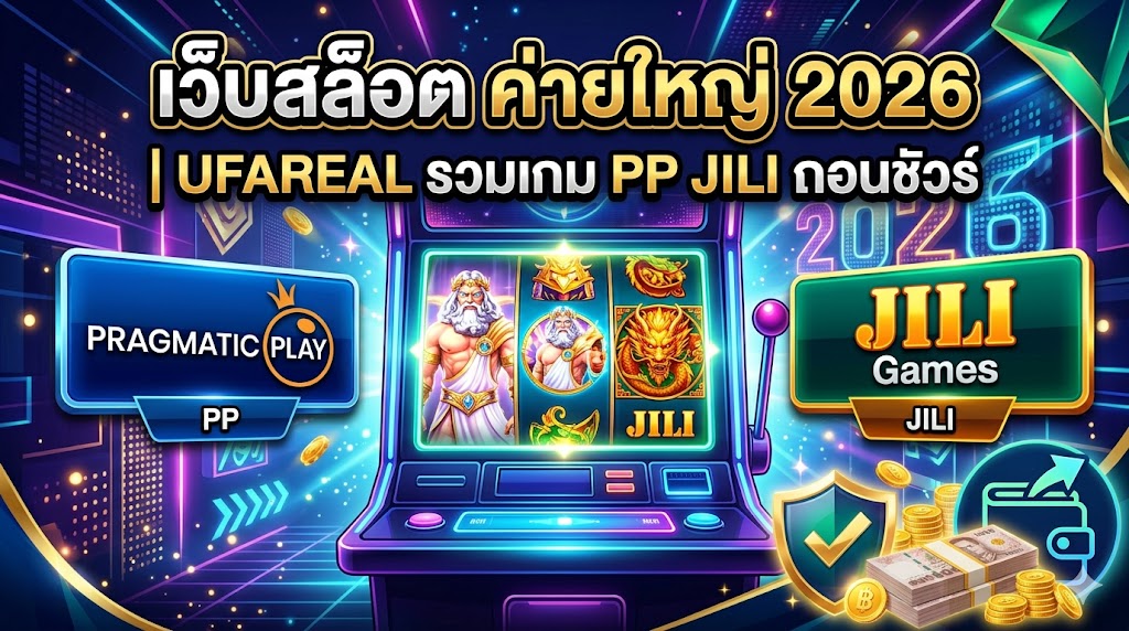 เว็บสล็อต ค่ายใหญ่ 2026 | UFAREAL รวมเกม PP JILI ถอนชัวร์